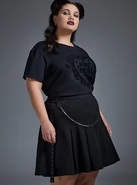 Nightfall Pleated Metal Detail Mini Skirt