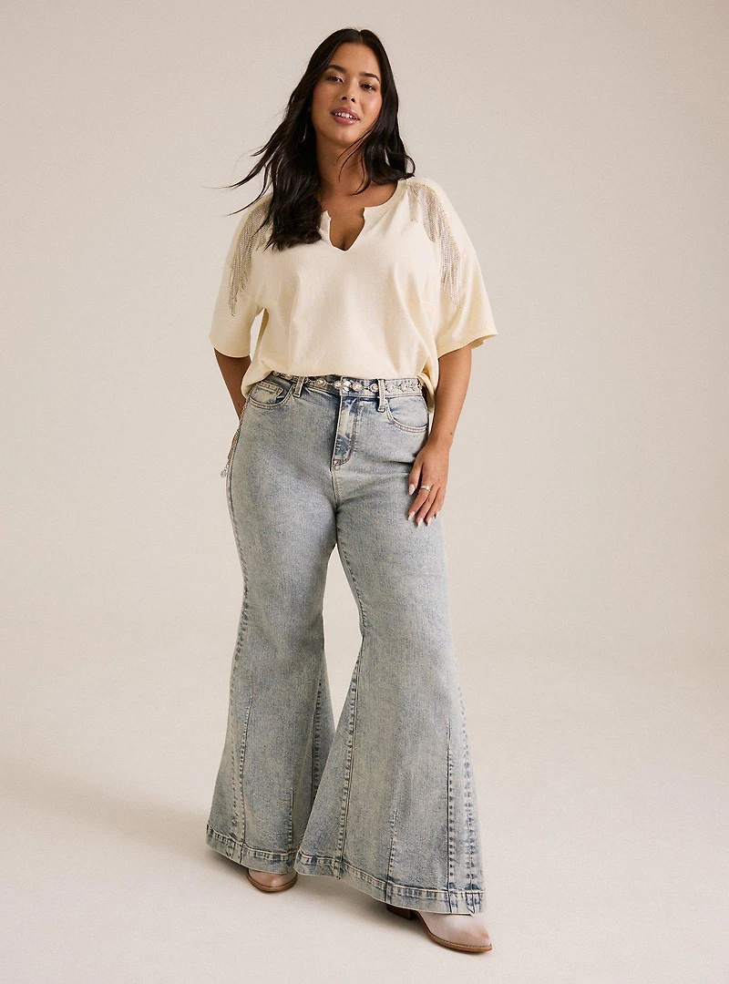 Festi Rhinestone Fringe Tee