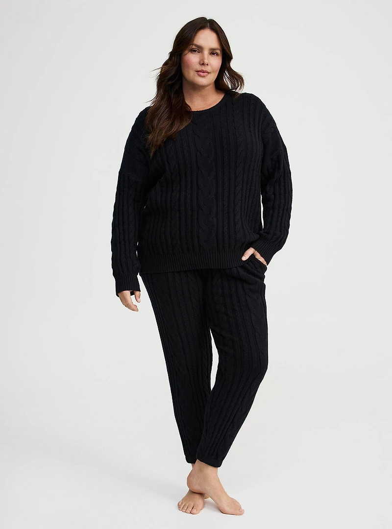 Cable Lounge Pullover Sweater