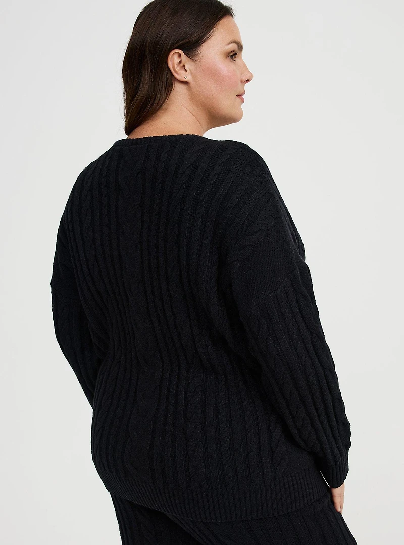 Cable Lounge Pullover Sweater
