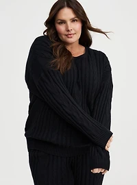 Cable Lounge Pullover Sweater