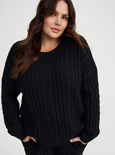Cable Lounge Pullover Sweater