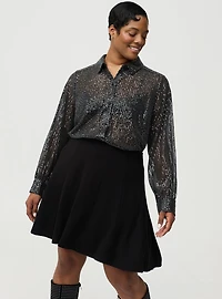 Sequin Button-Up Tunic