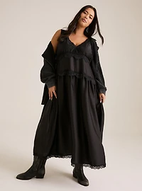 Festi Lace Trim Maxi Dress