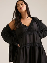 Festi Lace Trim Maxi Dress