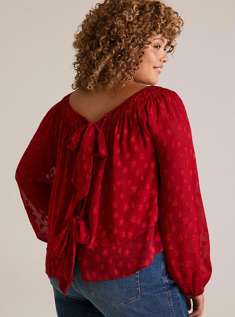 Festi Tiered Tie Back Blouse