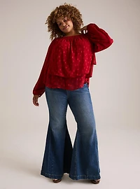 Festi Tiered Tie Back Blouse