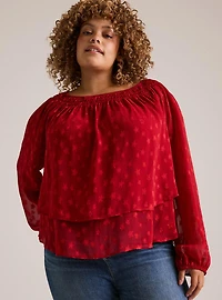 Festi Tiered Tie Back Blouse