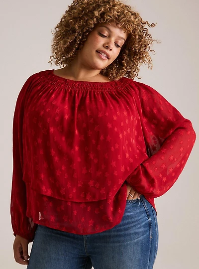 Festi Tiered Tie Back Blouse