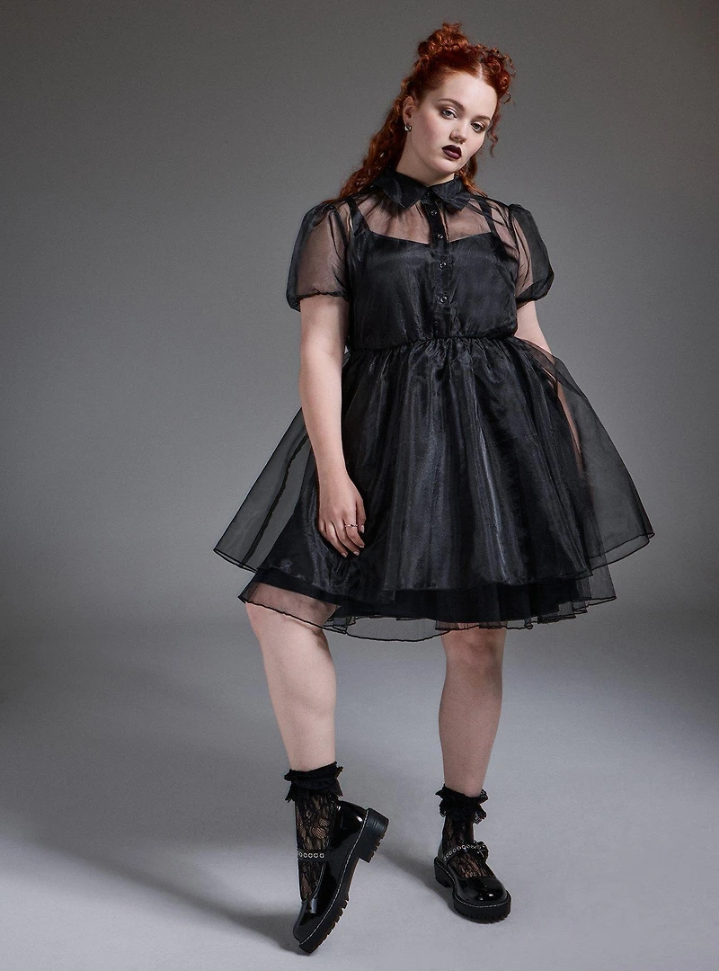 Nightfall Puff Sleeve Mini Dress