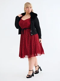 Retro Chic Faux Fur Trim Cardigan