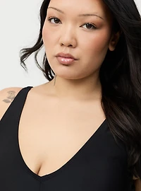 Wire-Free Mesh Panel Swim Dress