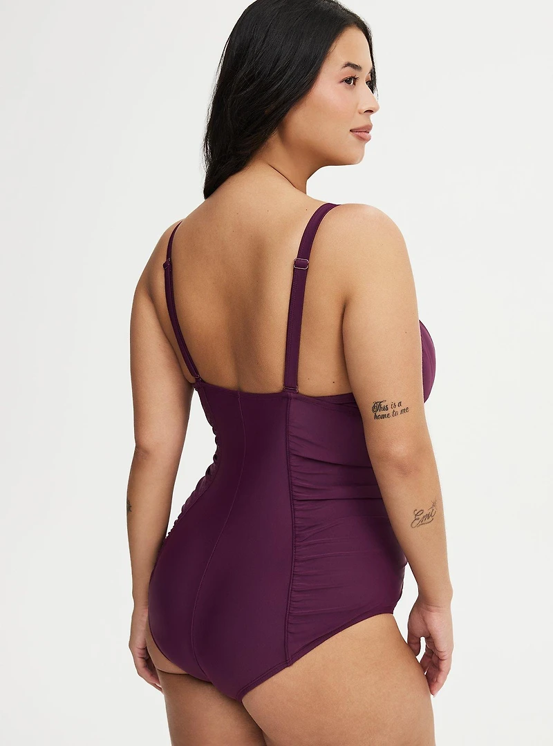 Wire Free Slim Fix V-Neck Corset One Piece
