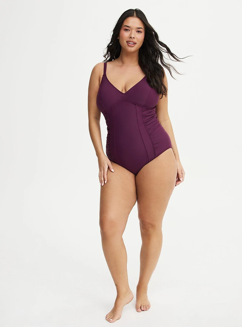 Wire Free Slim Fix V-Neck Corset One Piece
