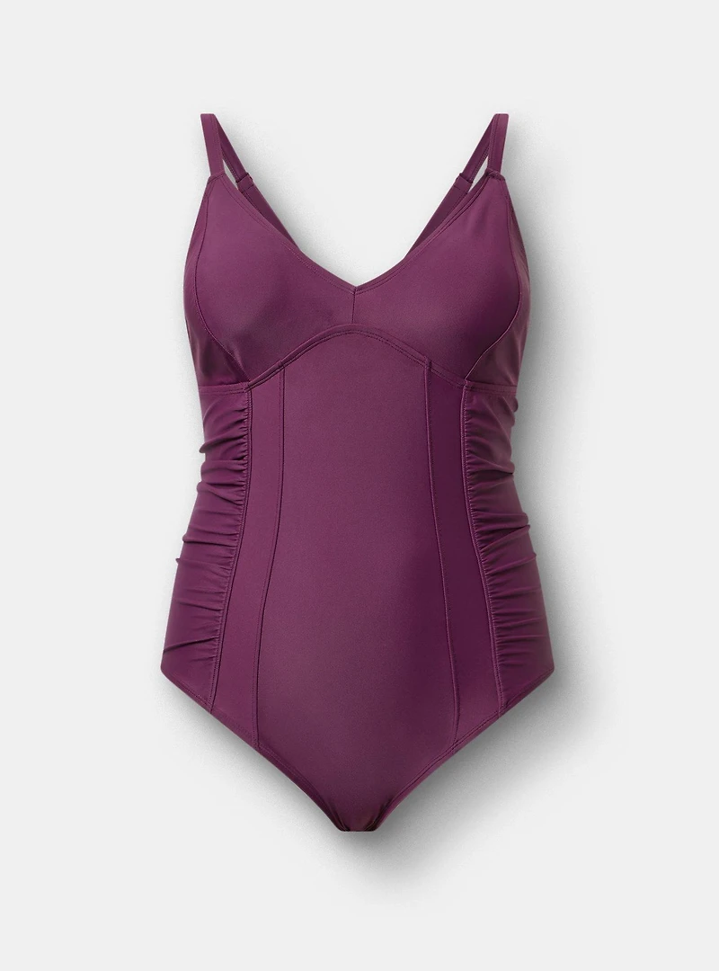 Wire Free Slim Fix V-Neck Corset One Piece