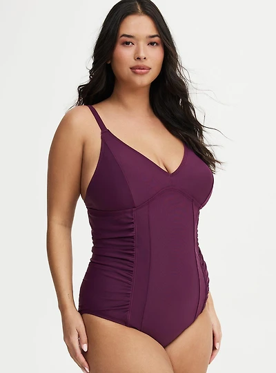 Wire Free Slim Fix V-Neck Corset One Piece