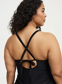 Strappy Plunge One-Piece Swimsuit