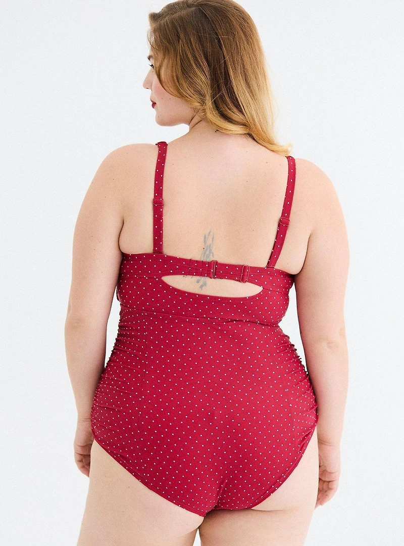 Twist Front One Piece Swimsuit