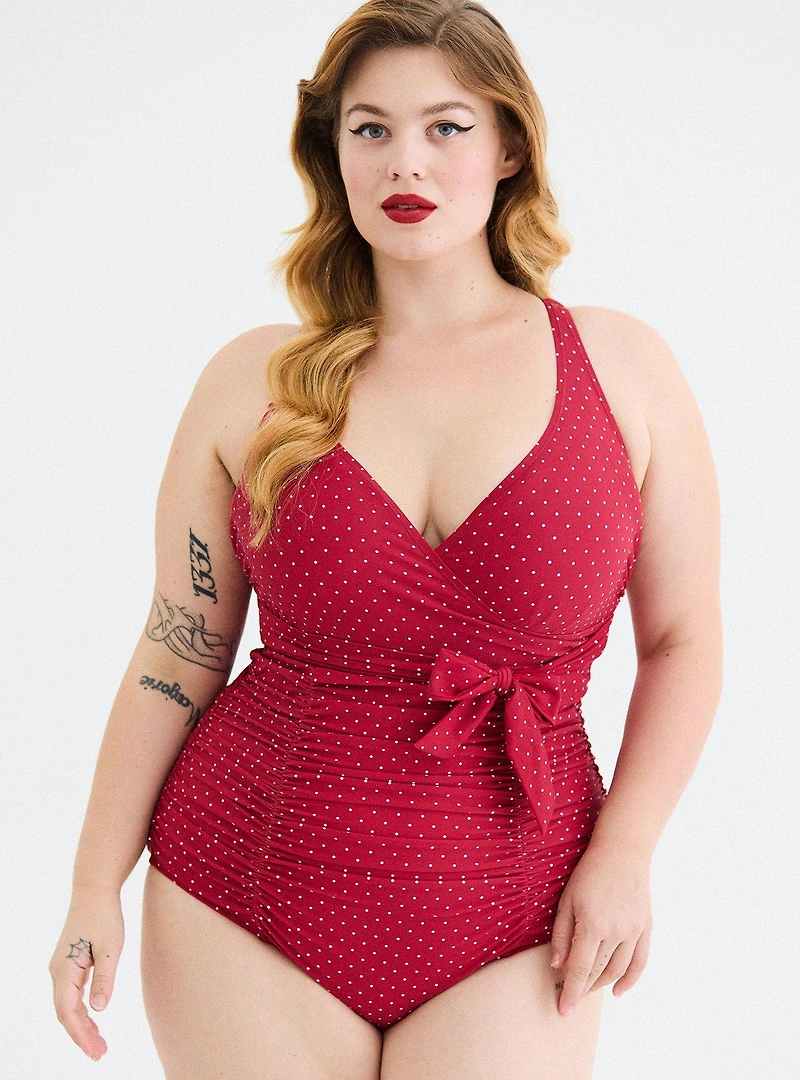 Twist Front One Piece Swimsuit