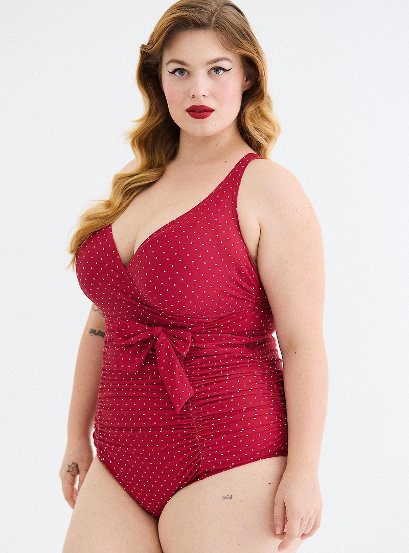 Twist Front One Piece Swimsuit