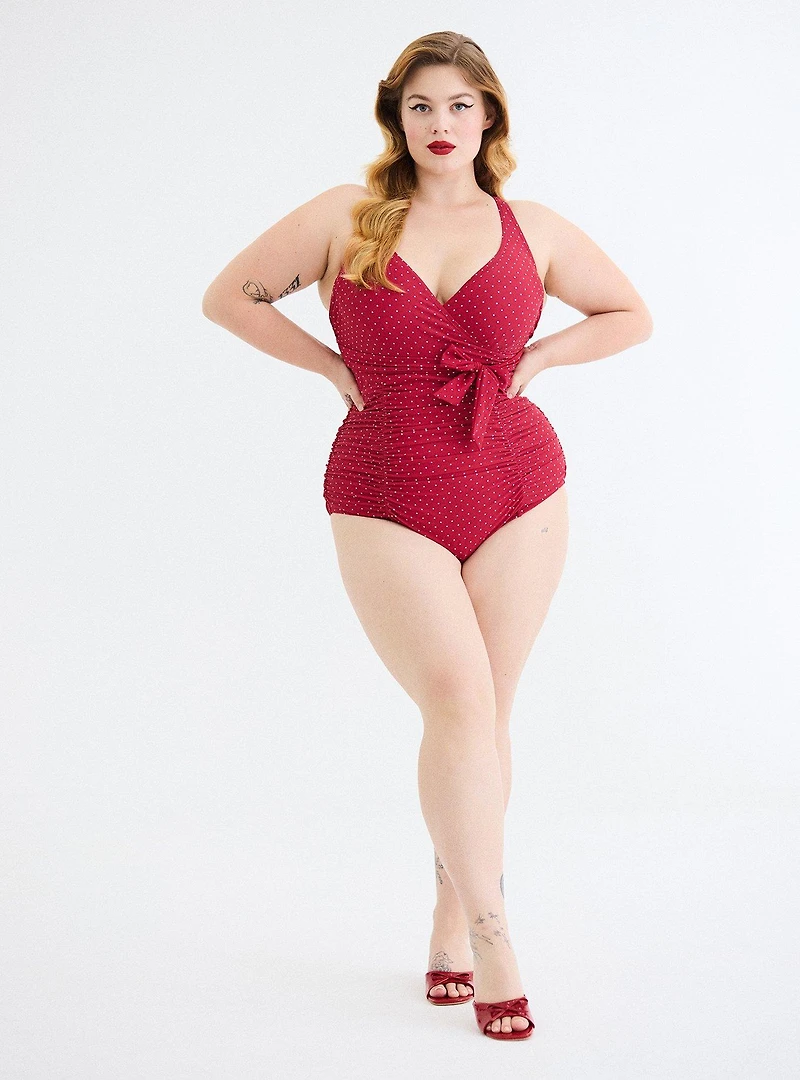 Twist Front One Piece Swimsuit