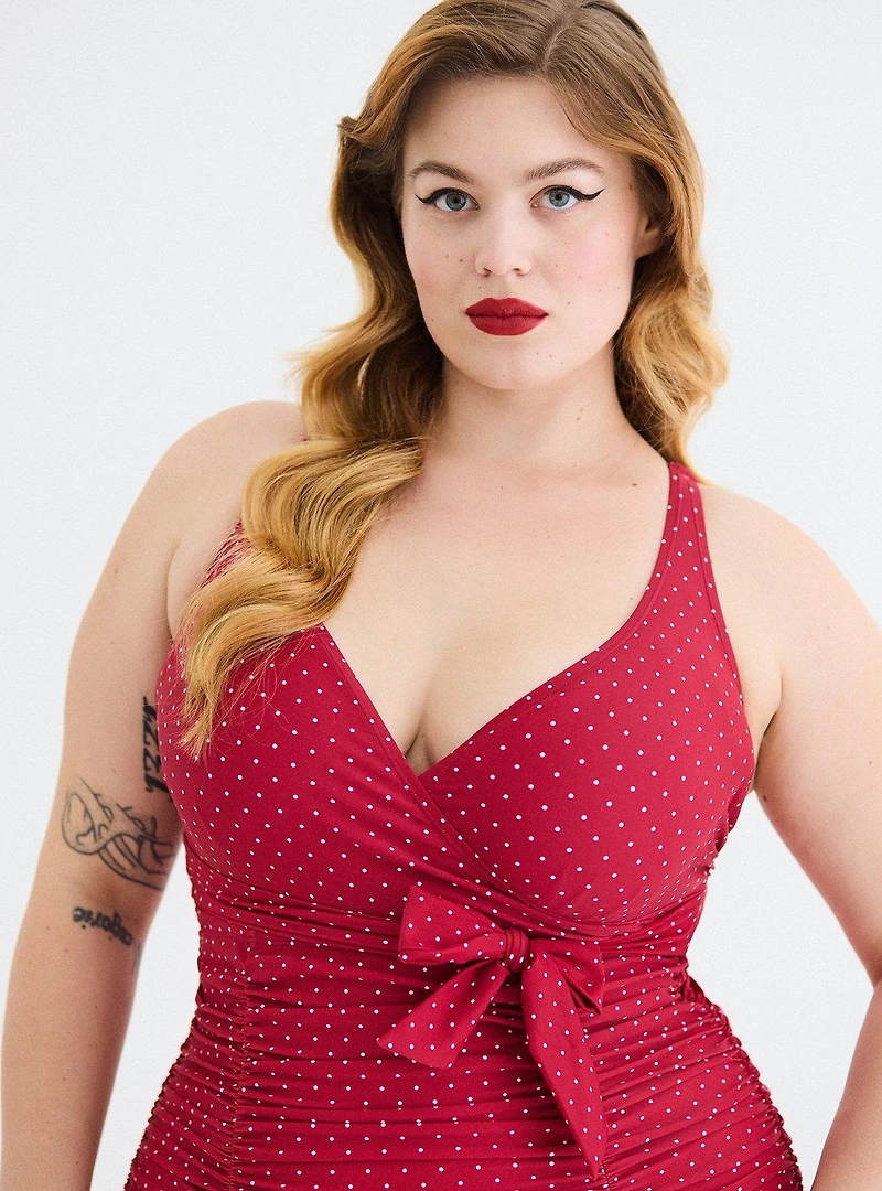 Twist Front One Piece Swimsuit