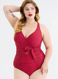 Twist Front One Piece Swimsuit