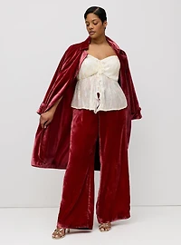 Studio Velvet Relaxed Wide Leg Trouser