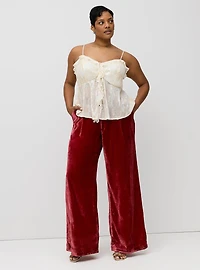 Studio Velvet Relaxed Wide Leg Trouser