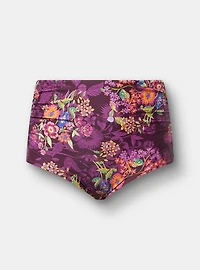 High-Waist Ruched Swim Bottom