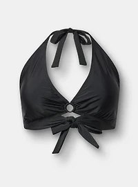 Wire-Free Halter O-Ring String Bikini Top