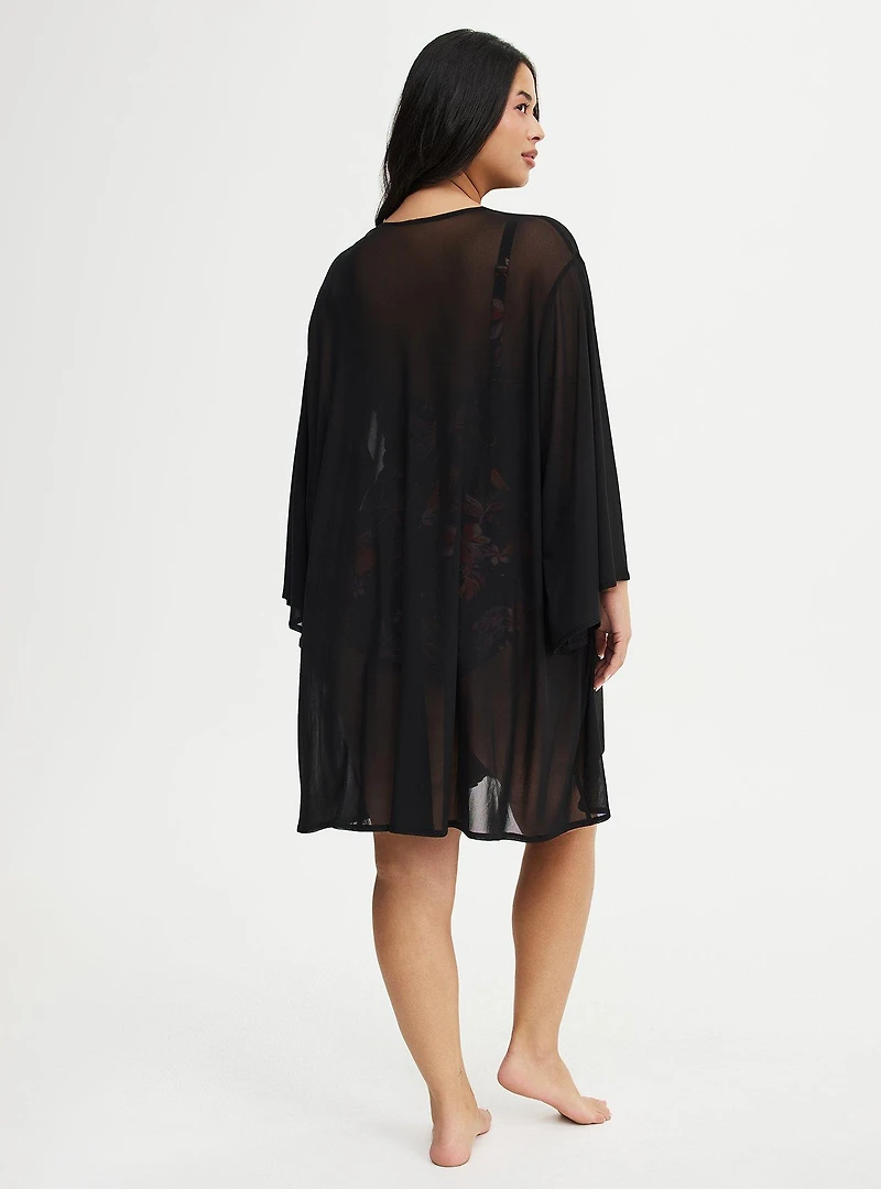 Tie-Front Mini Kimono