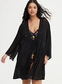 Tie-Front Mini Kimono