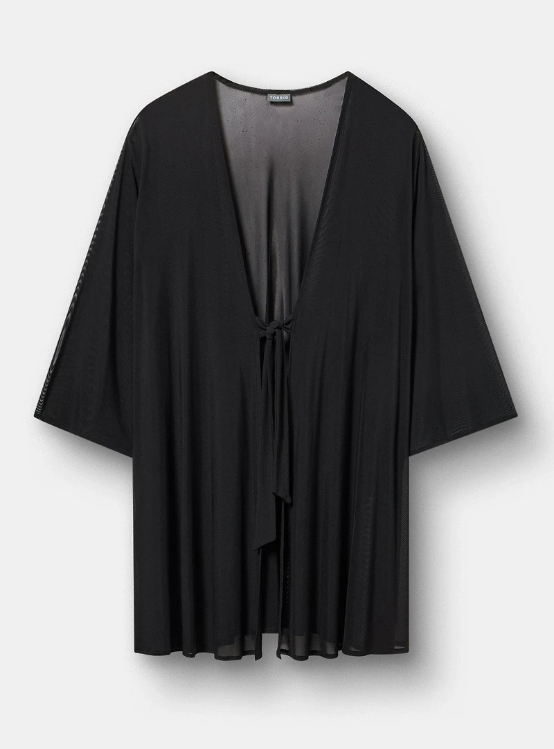 Tie-Front Mini Kimono