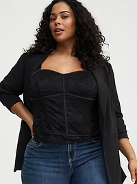 Studio Lace Satin Corset Top