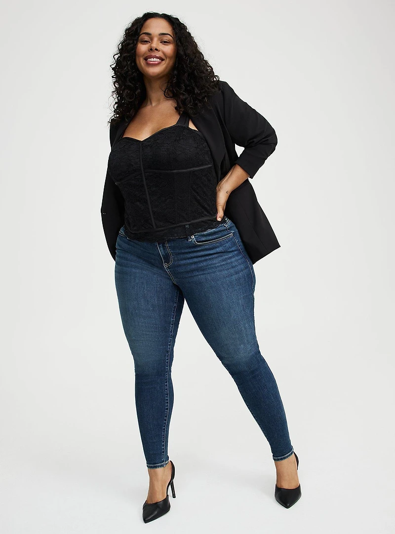Studio Lace Satin Corset Top