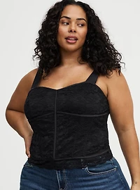 Studio Lace Satin Corset Top