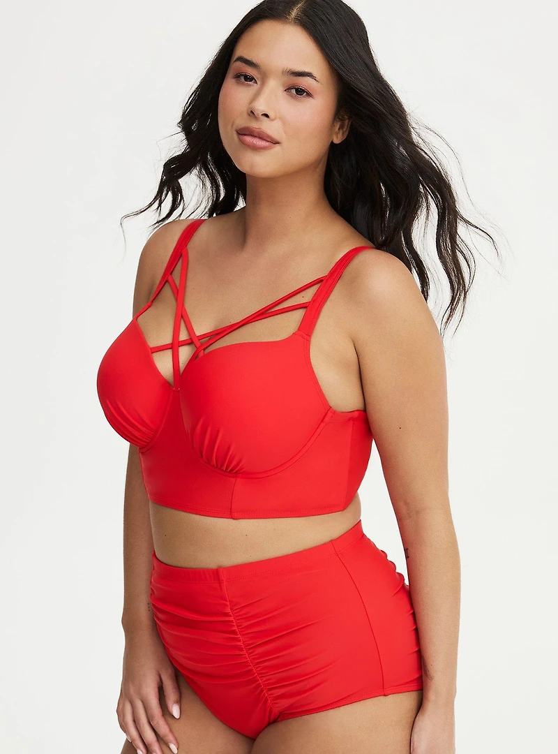 Underwire Strappy Front Bikini Top
