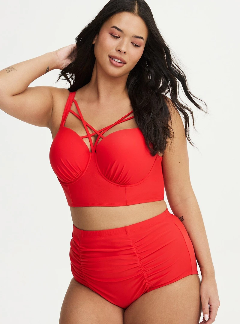 Underwire Strappy Front Bikini Top