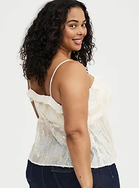 Studio Sequin Ruffle Cami