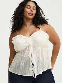 Studio Sequin Ruffle Cami