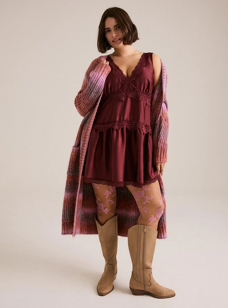 Festi Lace Detail Mini Dress