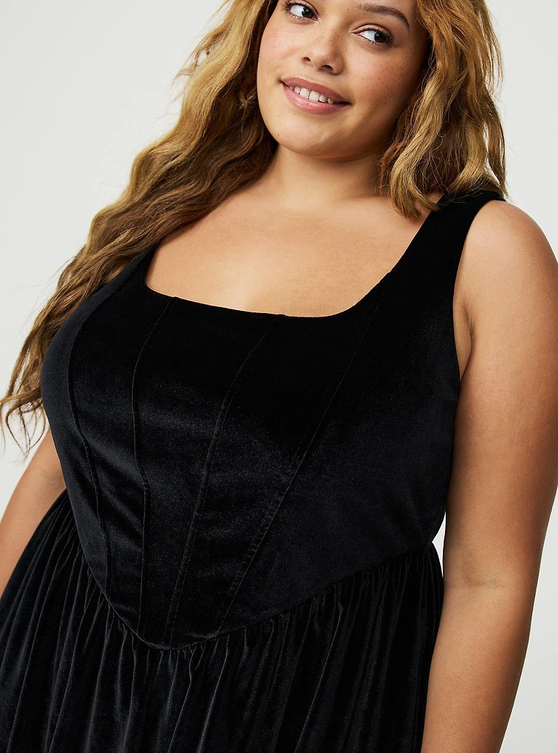 Corset Square Neck Mini Dress