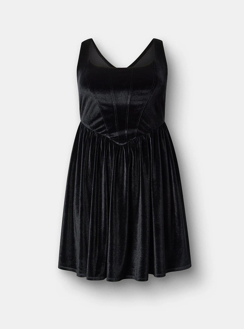 Corset Square Neck Mini Dress