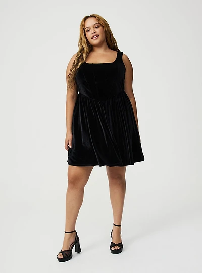 Corset Square Neck Mini Dress