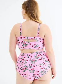 High-Rise Ruched Swim Bottom