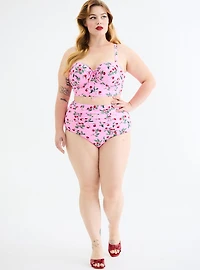 High-Rise Ruched Swim Bottom