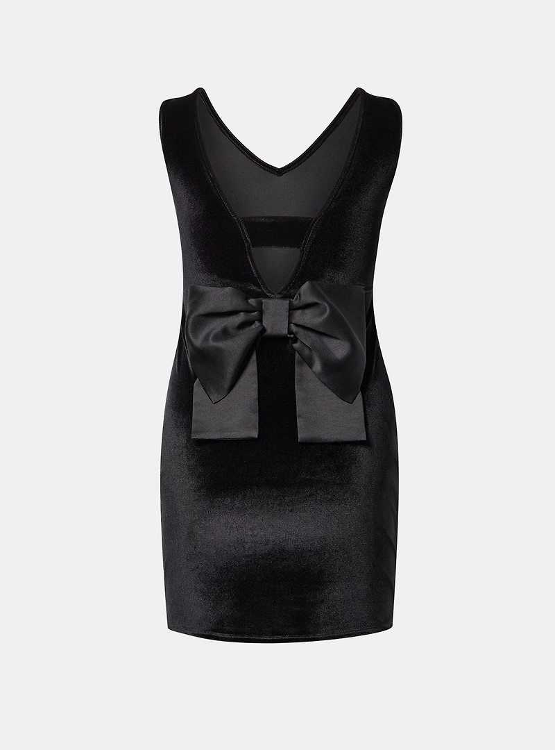 Bow Back Mini Shift Dress