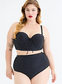 Lightly Lined Ruched Cheeky Swim Bottom