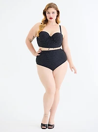 Lightly Lined Ruched Cheeky Swim Bottom